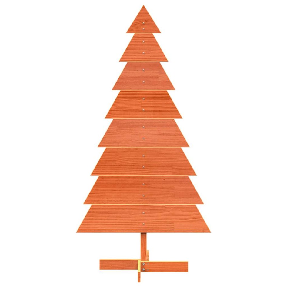 Árbol Navidad de adorno madera maciza pino marrón cera 150