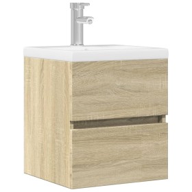 Armario de lavabo madera ingeniería roble Sonoma 41x38,5x45