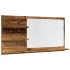 Espejo mueble de baño madera ingeniería envejecida 90x11x45