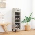 Mueble zapatero madera contrachapada gris hormigón 30x35x105