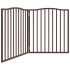 Puerta para perros plegable 2 paneles álamo marrón roble 160