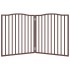 Puerta para perros plegable 2 paneles álamo marrón roble 160