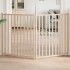 Puerta para perros plegable 2 paneles madera de abeto 160