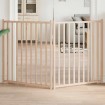 Puerta para perros plegable 2 paneles madera de abeto 160 cm