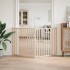 Puerta para perros plegable 2 paneles madera de abeto 160