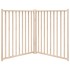 Puerta para perros plegable 2 paneles madera de abeto 160