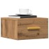 Mesita de noche de pared color roble artisan 35x35x20