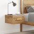 Mesita de noche de pared color roble artisan 35x35x20