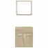 Set de muebles de baño 2 pzas madera contrachapada roble