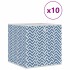 Cajas almacenaje plegables 10 uds no tejida azul 32x32x32