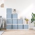 Cajas almacenaje plegables 10 uds no tejida azul 32x32x32