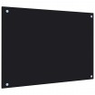 Protección salpicaduras cocina vidrio templado negro 70x50 cm