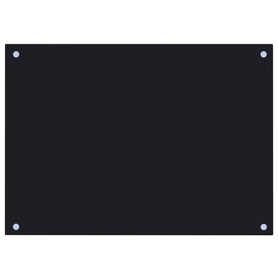 Protección salpicaduras cocina vidrio templado negro 70x50