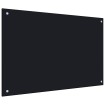 Protección salpicaduras cocina vidrio templado negro 90x60 cm