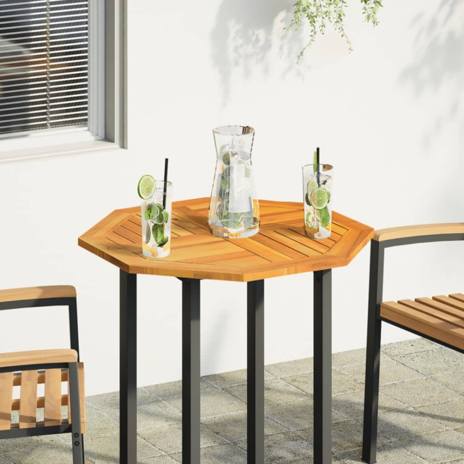 Tablero de mesa octogonal madera maciza de acacia 70x70x2