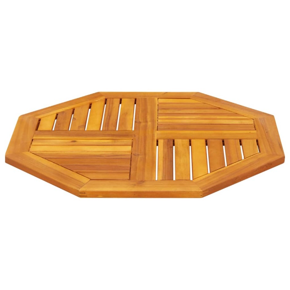 Tablero de mesa octogonal madera maciza de acacia 70x70x2