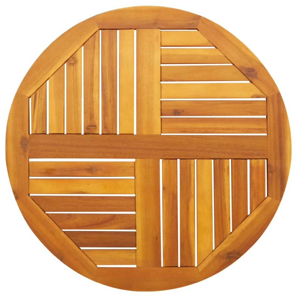 Tablero de mesa redondo madera maciza de acacia Ø70x2