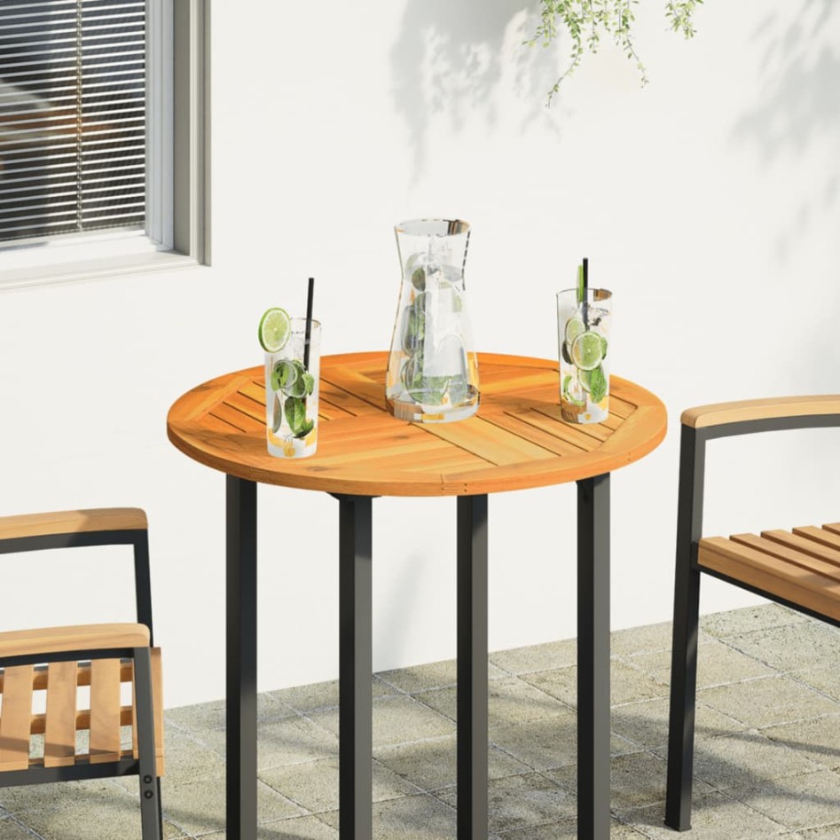 Tablero de mesa redondo madera maciza de acacia Ø70x2