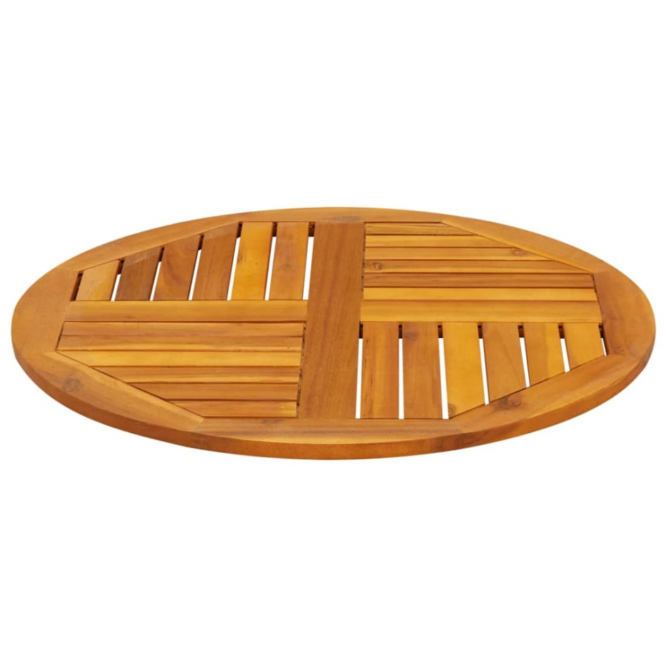 Tablero de mesa redondo madera maciza de acacia Ø70x2