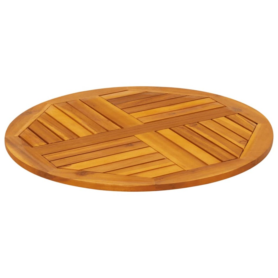 Tablero de mesa redondo madera maciza de acacia Ø70x2