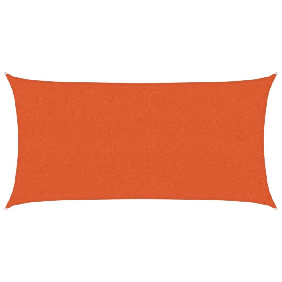 Toldo de vela naranja HDPE 160 g/m² 2,5x4,5