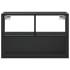 Mueble de TV metal y madera de ingeniería negro 60x31x39,5