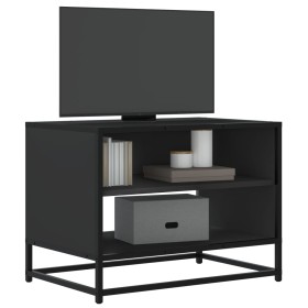 Mueble de TV madera de ingeniería y metal negro 61x40x46