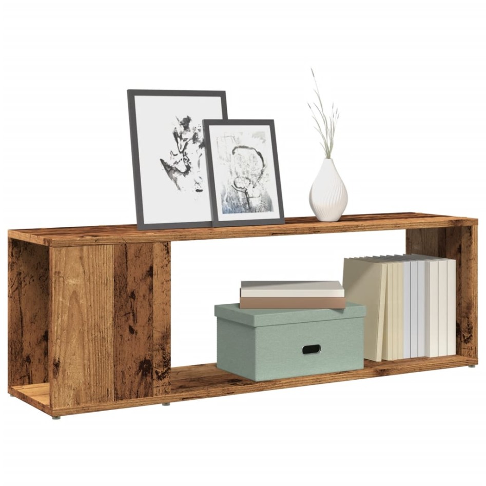 Mueble para TV madera ingeniería madera envejecida 100x24x32