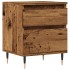 Mesita de noche madera ingeniería madera envejecida 40x35x50