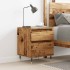 Mesita de noche madera ingeniería madera envejecida 40x35x50
