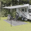 Alfombra de tienda de campaña gris antracita y blanca 250x450cm