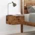 Mesita de noche de pared madera envejecida 34x30x20