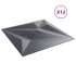 Paneles de pared 12 uds XPS estrella gris 50x50 cm 3