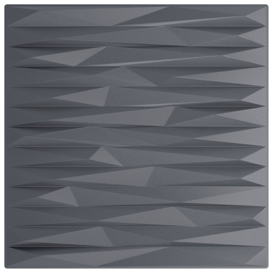 Paneles de pared 12 uds XPS piedra gris 50x50 cm 3