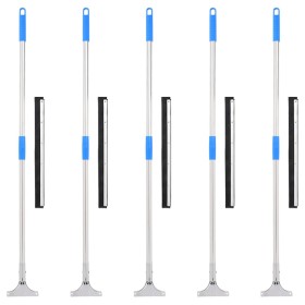 Escobillas de suelo 5 uds acero y goma 45,5x119,5