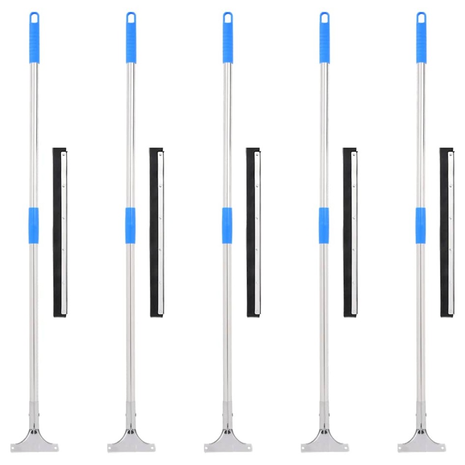 Escobillas de suelo 5 uds acero y goma 45,5x119,5