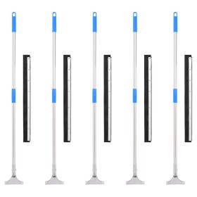 Escobillas de suelo 5 uds acero y goma 60,5x119,5