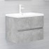 Armario de lavabo contrachapada gris hormigón 60x38,5x45