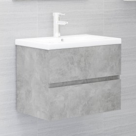 Armario de lavabo contrachapada gris hormigón 60x38,5x45