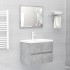 Armario de lavabo contrachapada gris hormigón 60x38,5x45