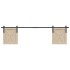 Kit de puerta corredera de armario acero carbono 200