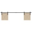 Kit de puerta corredera de armario acero carbono 200 cm