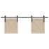 Kit de puerta corredera de armario acero carbono 152