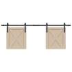Kit de puerta corredera de armario acero carbono 152 cm