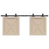 Kit de puerta corredera de armario acero carbono 122