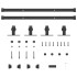 Kit de puerta corredera de armario acero carbono 122