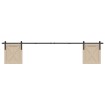 Kit de puerta corredera de armario acero carbono 244 cm
