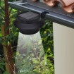Set de lámparas solares de exterior para valla 6 piezas negro