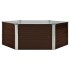 Mesa de cultivo de acero galvanizado marrón 129x129x46