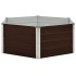 Mesa de cultivo de acero galvanizado marrón 129x129x46